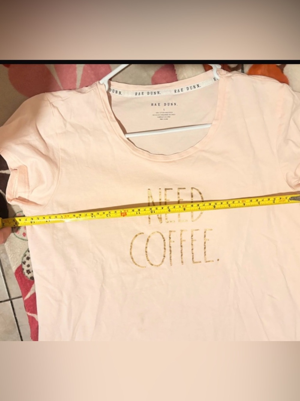 Rae Dunn NWOT “NEED COFFEE “tee size L - Picture 6 of 6